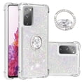 thumbnail image 1 of Funda para Samsung Galaxy S20 FE 4G/5G con Brillo Líquido Flotante, Purpurina, Parachoques y Anillo Giratorio Soporte, 1 of 5