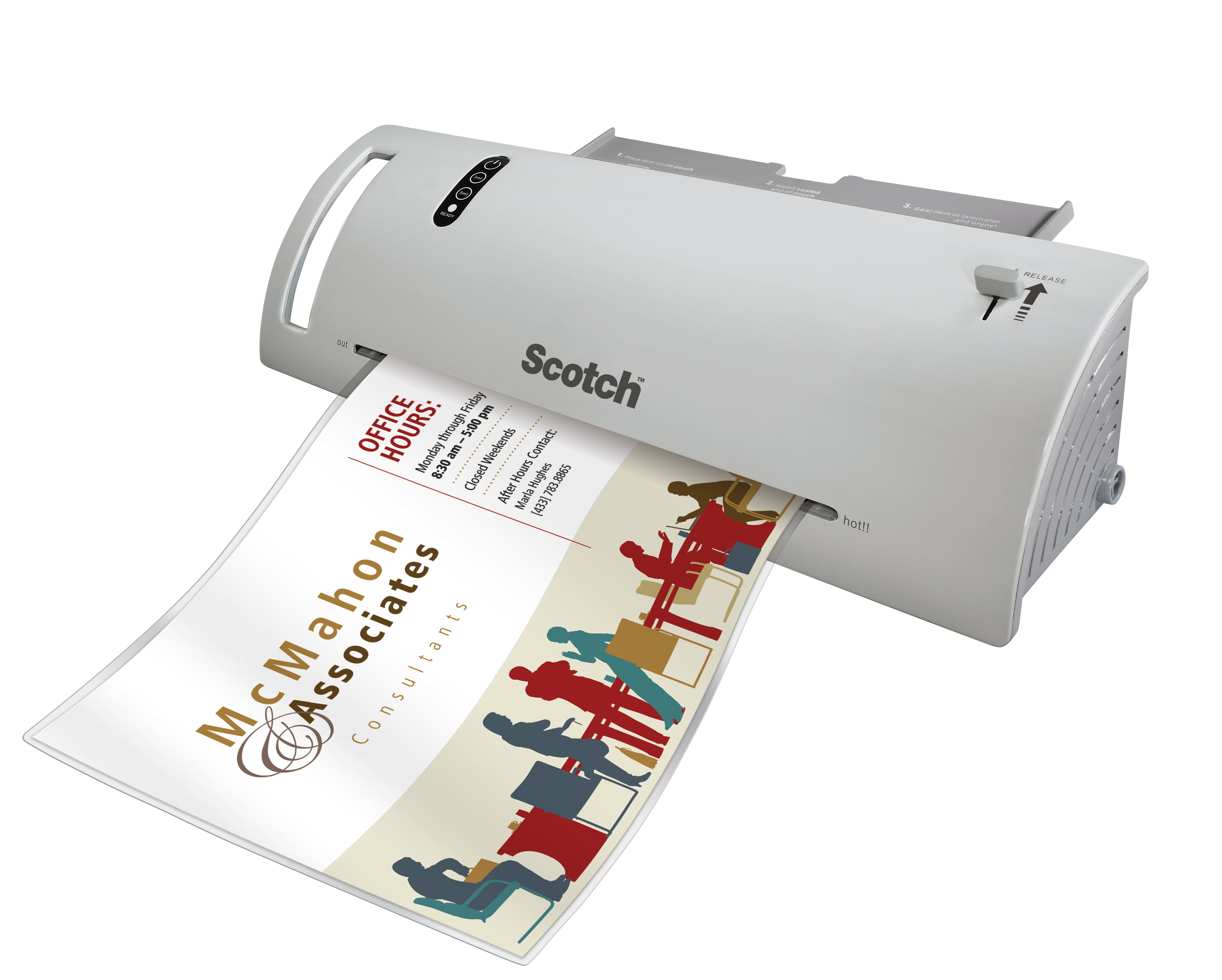 Scotch Thermal Laminator Value Pack: 1 Thermal Laminator Plus 25 Assorted Size Pouches, (TL902-25TP)