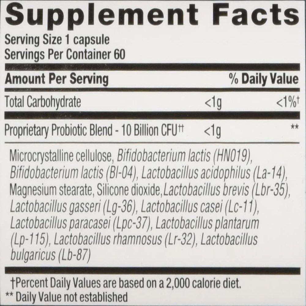 Nutrition Now PB 8 Probiotic Immune System and Digestive Support* Dietary Supplement, 60 Count