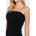 thumbnail image 3 of Saronite Basic Ribbed Cami Straps Mini Dress, Black (Women's), 3 of 4