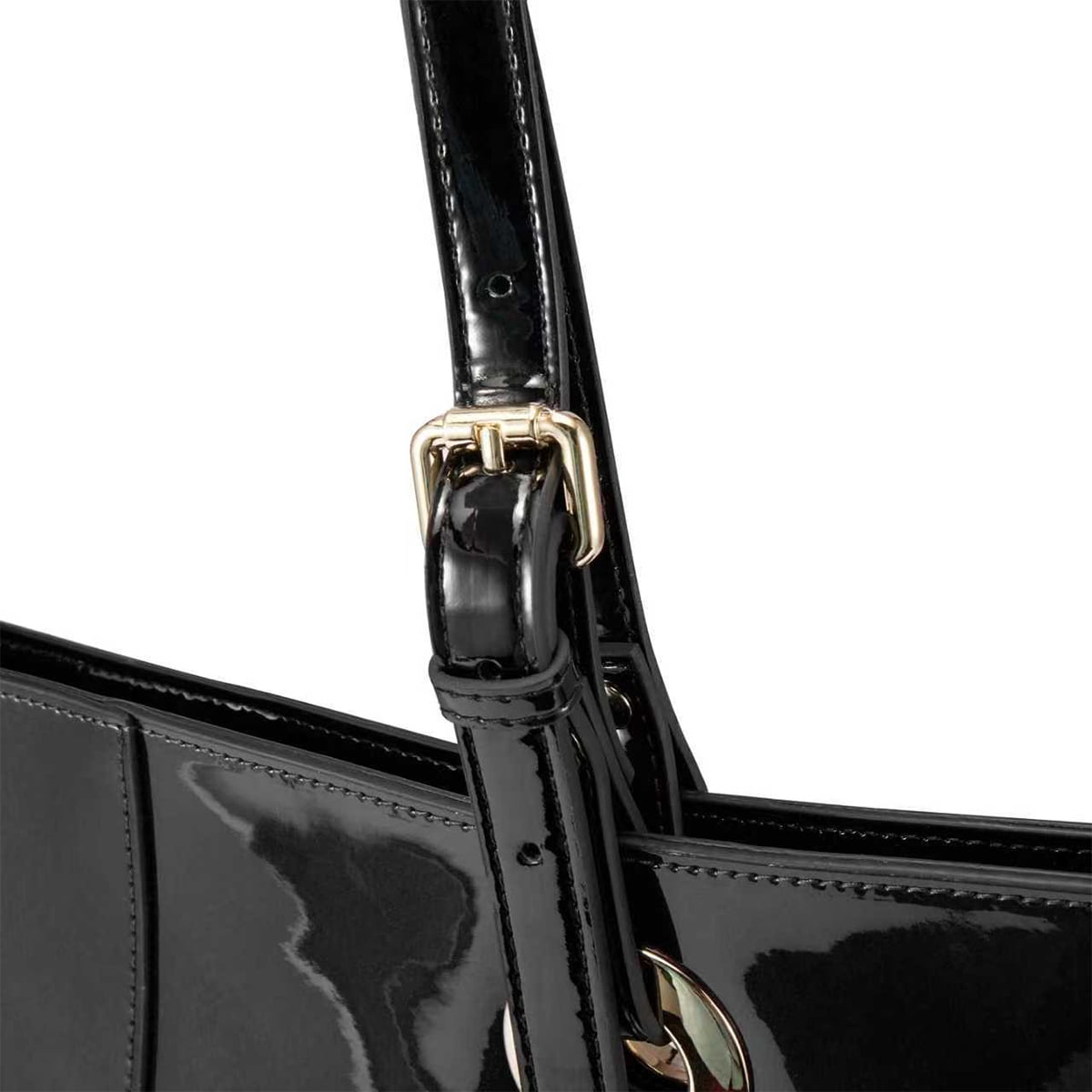 FEIMINA Patent leather Shoulder Bag,Genuine Shiny Large Leather bag,designer handbags luxury,Deep Purple Purse
