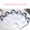 thumbnail image 3 of 1pc Twelve Constellations EVA Zipper File Bag A4 Transparent Document Folder Pouch Organizer Random Color for School Office Supplies, 3 of 7