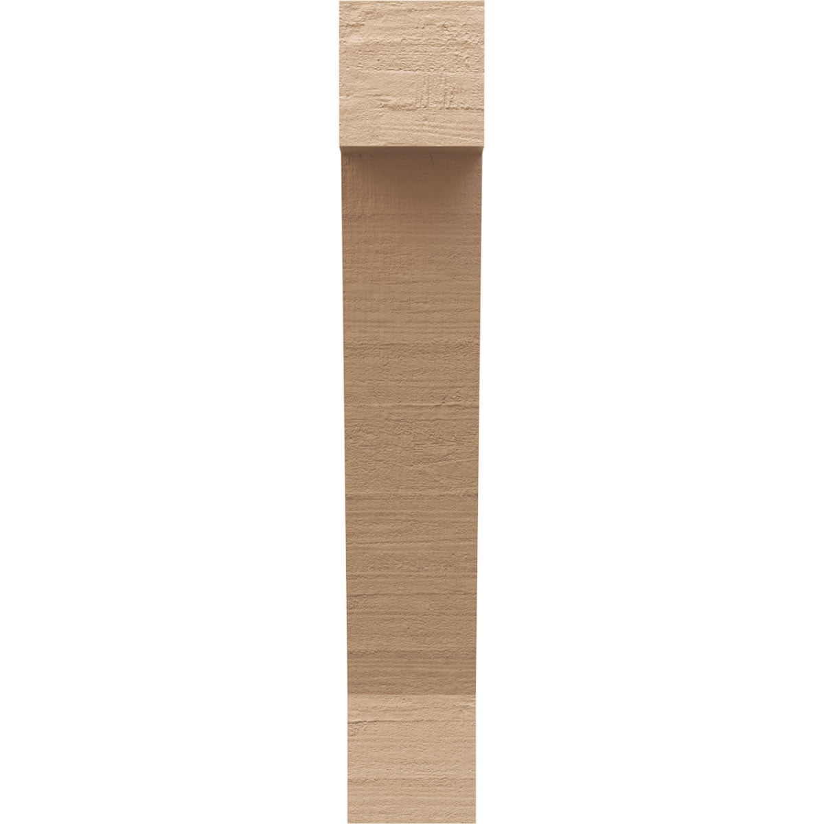 5"W x 10"D x 30"H Thin Burlington Rough Cedar Woodgrain TimberThane Corbel, Primed Tan