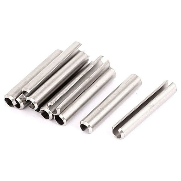 M4x25mm 304 Stainless Steel Split Spring Roll Dowel Pins Fasteners 10Pcs