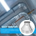 thumbnail image 4 of Uxcell 4" to 8" Galvanized Steel Round Duct Reducer Adapter Connector, Silver Tone, 4 of 5