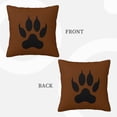 thumbnail image 3 of ZICANCN Wolf Paw Claws Print Track Throw Pillow Covers, Bed Couch Sofa Knit Decorative Pillow Covers for Living Room Farmhouse, 18"x18", 3 of 8