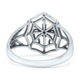 thumbnail image 3 of Vintage Cutout Spider Web Stylish Oxidized Ring Band 925 Sterling Silver Size 8, 3 of 5