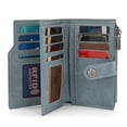 thumbnail image 4 of Wrangler Wallet for Women Bifold Card Holder with Zipper and ID Window, Jean, 4 of 7