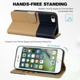thumbnail image 3 of Cute Cartoon Wallet Phone Case for iPhone 7/8/SE 2020/SE 2022, with Card Holder Soft PU Leather Kickstand Cover for Men and Women Magnetic Shockproof Protective with Lanyard, Khaki, 3 of 9