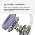 thumbnail image 5 of Belkin SoundForm Inspire Wireless Over-Ear Headset for Kids, Online Learning & Travel w/Built-in Microphone, 85dB Safe Volume Limit, 35H Battery - Compatible w/iPhone, iPad, Galaxy & More - Lavender, 5 of 10