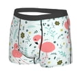 thumbnail image 2 of Wukai Cute Flamingo Print Men’s Underwear Breathable Boxer Briefs,&nbsp;Moisture Wicking & Breathable-X-Large, 2 of 7
