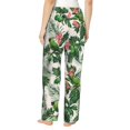 thumbnail image 3 of Pajama Pants Women, Cute Parrot Palm Leaf Green Sweatpants Soft Sleep Lounge Pants, Casual PJ Bottoms Pants with Pockets, 3 of 5