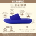 thumbnail image 2 of Cushionaire Feather EVA Mens Sandals – Slip On Recovery Slides, Lightweight Water Shoes for Men, 2 of 21