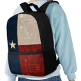 thumbnail image 4 of Uourmeti Polyester School Backpack Daypack With Distressed Texas Flag Design - Spacious for Student Daily Use and Short Travel Trips, 4 of 6