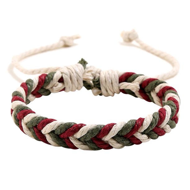 Pulseras trenzadas de bricolaje Cuerda de cáñamo hecha a mano para viajes de boda de fiesta (estilo 2)