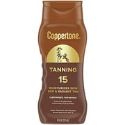Coppertone Tanning Sunscreen Lotion Broad Spectrum SPF 15 Sunscreen, 8 Oz..