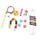 thumbnail image 5 of Birds Cage Toys, Exercise Bird Swing Toy Set Crisp Sound Safe Hanging Bell Chewing Rattan Ball Bell Skewer With Wooden Hanging Stand Ladder For Playing ANGGREK Bird Hanging Colorful Chewing Toys, 5 of 8