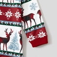 thumbnail image 5 of Conjuntos de pijamas a juego para toda la familia con estampado navideño de renos y copos de nieve (resistentes al fuego), 5 of 5