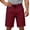 Wine, variant on Bermuda Shorts for Men Summer Casual Lightweight Elastic Waist Straight Leg Loose Athletic Shorts with Zipper Pockets