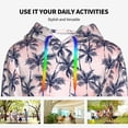 thumbnail image 4 of Wukai Tropics Palm Trees Print Womens Hoodies Fleece Sweatshirts Long Sleeve Sweaters Pullover Fall Outfits Winter Clothes-Medium, 4 of 7