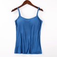thumbnail image 5 of Women's Camisole with Built-in Bra Thin Straps Adjustable Fitness Yoga Top, 5 of 9