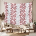 thumbnail image 2 of Red Gray Botanical Small Tapestry for Bedroom Wall Hanging Tapestry,Pastoral Spring Summer Leaf Aesthetics Ceiling Backdrop Tapestries Poster Blanket Wall Decor for Teens Room Living Room 23" x 28", 2 of 8