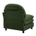 thumbnail image 3 of Vitoria Curved Armless Sofa Teddy Fabric W/Pillow -Green, 3 of 5