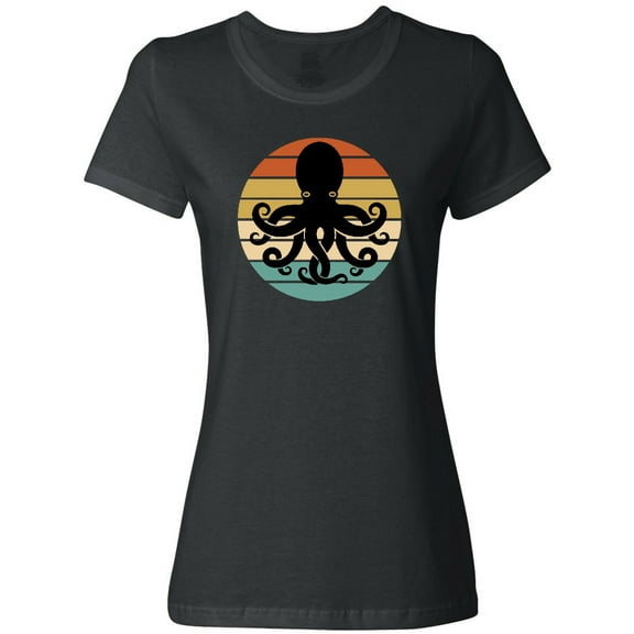 Inktastic Octopus Retro Vintage Sunset Women's T-Shirt