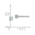 thumbnail image 5 of 925 Sterling Silver 3mm Round Aquamarine Post Earrings, 5 of 5