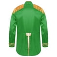 thumbnail image 4 of Mufeng Men's Halloween Vintage Outerwear Costume Steampunk Hippie Jacket Marching Band Outerwear Green XL, 4 of 7