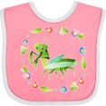 thumbnail image 3 of Inktastic Praying Mantis with Flowers and Leaves Boys or Girls Baby Bib, 3 of 4