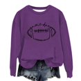 thumbnail image 2 of Rbaofujie Chandails d'Automne pour Femmes Chandails Décontractés Imprimés Col Rond Manches Longues Haut Ample Chandails en Molleton Violets Chandails à Capuchon pour Femmes, 2 of 3