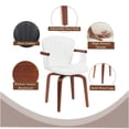 thumbnail image 5 of JERFIT Mid-Century Modern Swivel Dining Chairs Set of 2, White PU Leather Upholstered Accent Chairs with Bentwood Frame for Kitchen, Dining Room, Office, 5 of 8