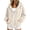 Beige, variant on Staron Hoodies for Women Zip Up Hooded Soft Casual Comfy Loose Long Sleeve Solid Basic Fleece Jacket Coat Beige L