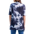 thumbnail image 2 of 24/7 Comfort Apparel Women's Tie Dye Elbow Sleeve Open Front Cardigan, 2 of 3