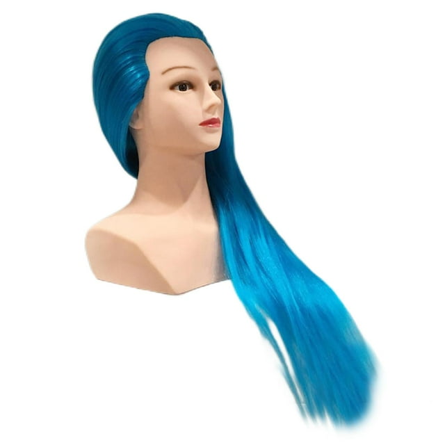 Cabeza de maniquí para entrenamiento de cabello de 54 cm, cabeza de muñeca para cortar trenzas rizadas. 54cm