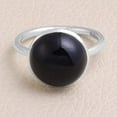 thumbnail image 3 of Black Onyx Ring-Sterling Silver Black Onyx Ring- Black Onyx Sterling Silver Handmade Ring-Solitaire Ring for Women, 3 of 5