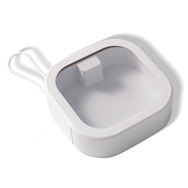 Wosthever Caja de almacenamiento de postizos Protector bucal de plástico Mordedor Estuche de baño Bolsillo Organizador para el hogar Contenedor Almacenamiento y organización del hogar Blanco Wosthever HA062878-01B