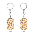 thumbnail image 2 of Goofa Hamburger Pizza Coke Printed Rectangular Metal Keychain Bag Charm Floral Charm for Purse Keys Metal Keyring Gift for Women Accessories, 2 of 7