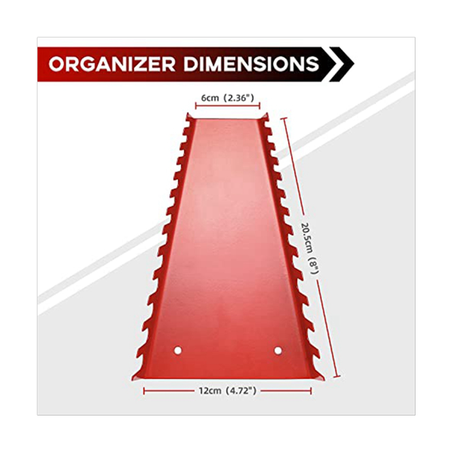 2 Pack Organiseur de Clés en Métal - Plateau de Support de Clés Premium, Solutions de Rangement Murales pour Clés (1 Rouge & 1 Noir)