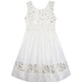 thumbnail image 1 of Girls Dress Flower Detailing Sequin Lace Party Princess White 4, 1 of 4