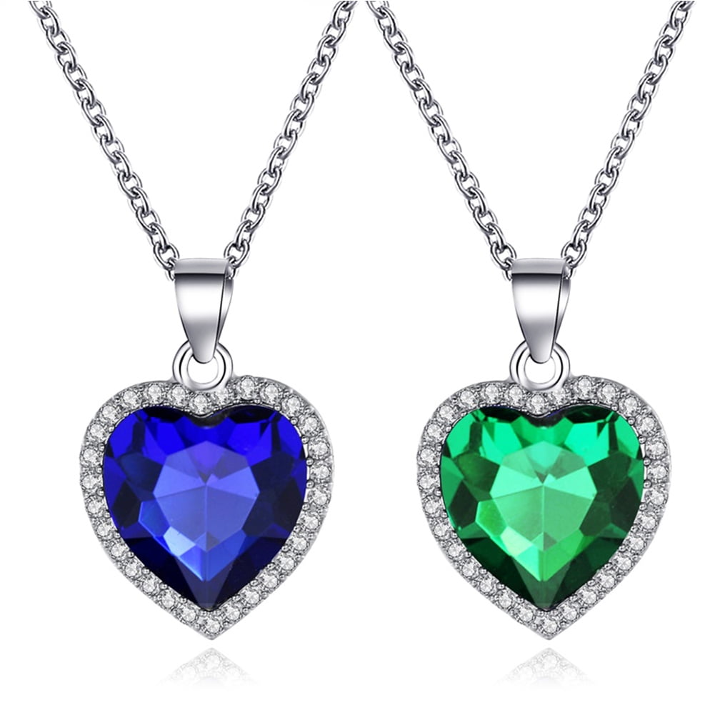 Titanic Heart Of The Ocean Necklace, Titanic Necklace Emerald Pendant