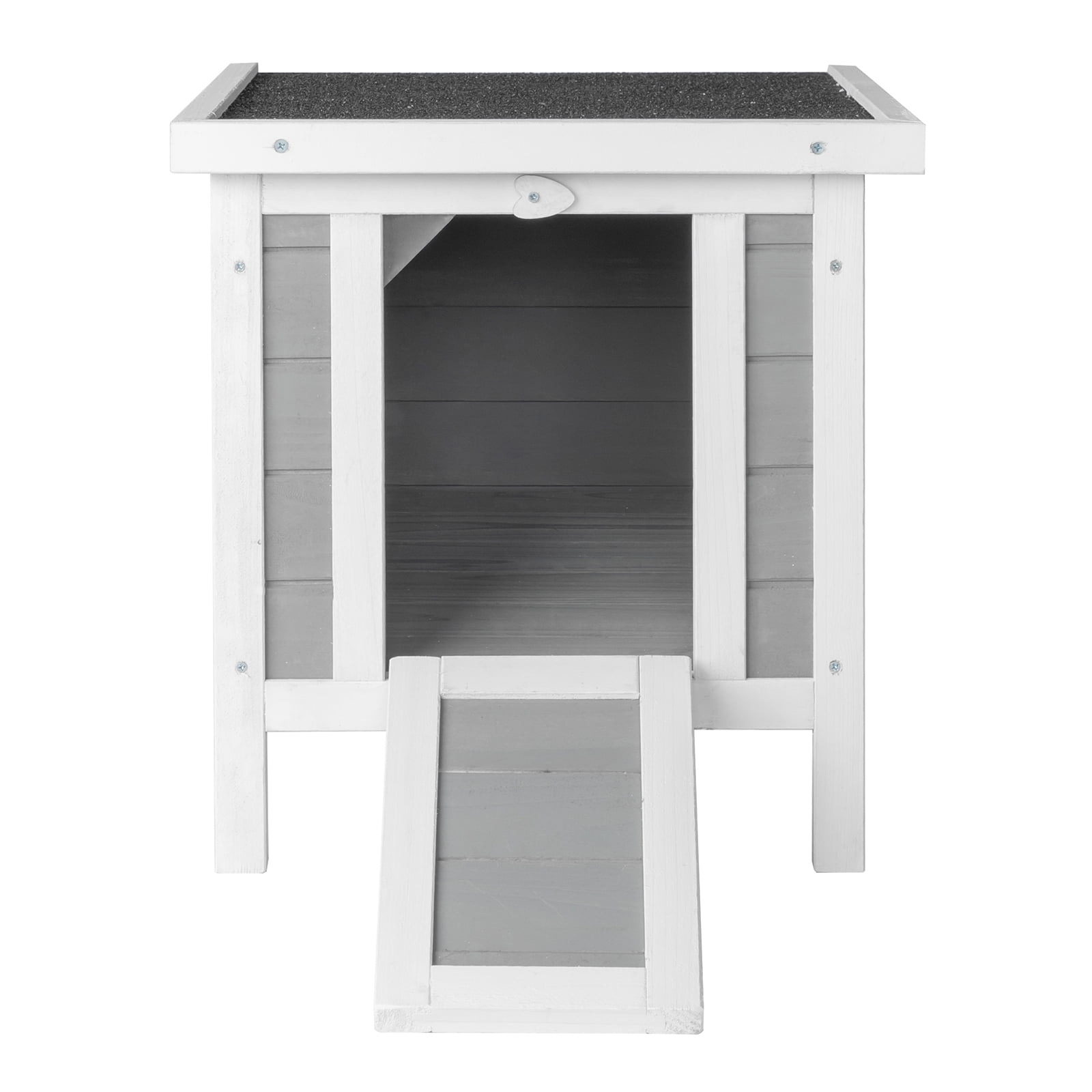 Zimtown 20" Small Chicken Coop Bunny Hutch Cat House Small Animal Poultry Cage Gray