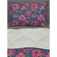 thumbnail image 3 of Botanic Comforter & Sham Bedding Set, Rural Blossoming Poppy Flower Nature Valley Summer Flourish Retro, 3 pcs Duvet Set Microfiber Filling Quilt, 5 Sizes, Pink Violet Blue Green, by Ambesonne, 3 of 4