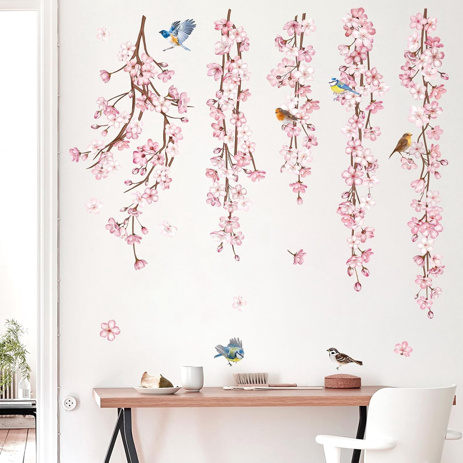 Woodland Animals Wall Decals Bear Fox tree wall  decal Jungle Wall Stickers Peel and Stick Wall Art Decals Baby Nursery Kids Room Daycare Wall Decor Living Room Bedroom Bathroom glass wall sticker