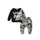 thumbnail image 1 of Ropa para bebés y niños pequeños, camiseta de manga larga, pantalones, trajes XBTCLXEBCO Negro, 3 años, 1 of 6