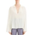 thumbnail image 1 of Theory Womens Chiffon Sailor Pullover Blouse, White, Small, 1 of 1