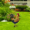 thumbnail image 6 of Independence Day Metal Rooster Garden Statues & Sculptures, Flat Chicken Yard Art Decor Standing Animal Lawn Ornament for Backyard Patio Kitchen Decorations, 6 of 8