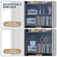 thumbnail image 5 of MoNiBloom Metal Storage Cabinet with Locking Door, 71" Garage Storage Cabinet with 6 Adjustable Shelves, Steel Lockable File Cabinet for Office Home, Grey White, 5 of 10