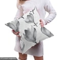 thumbnail image 4 of Ambesonne Floral Fabric by the Yard Upholstery, Greyscale Watercolor Flowers, 5 Yards, Grey Pale Grey White, 4 of 4